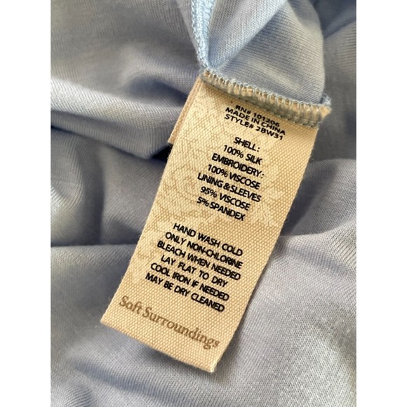 Soft Surroundings 100% Silk Lace whimsical Fairy Romantic Tunic Top Large h42 - Picture 13 of 14